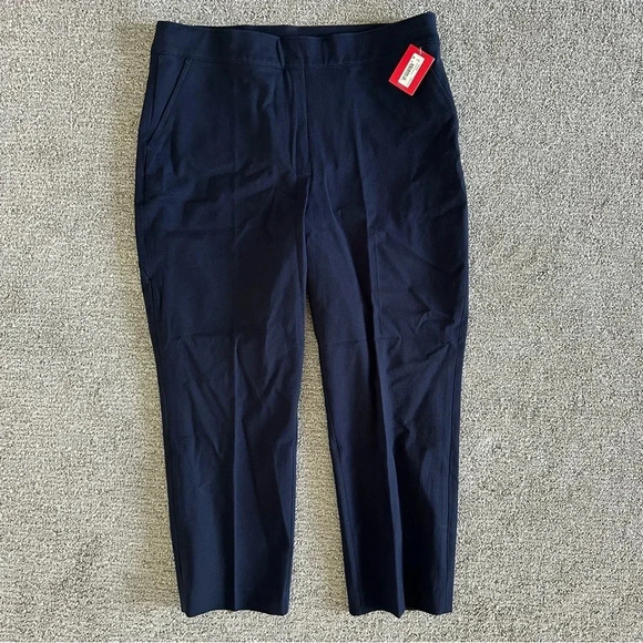 SPANX Pants - SPANX 20365Q Polished Ankle Slim in Classic Navy Pull-on Shaping Crop Pant Large